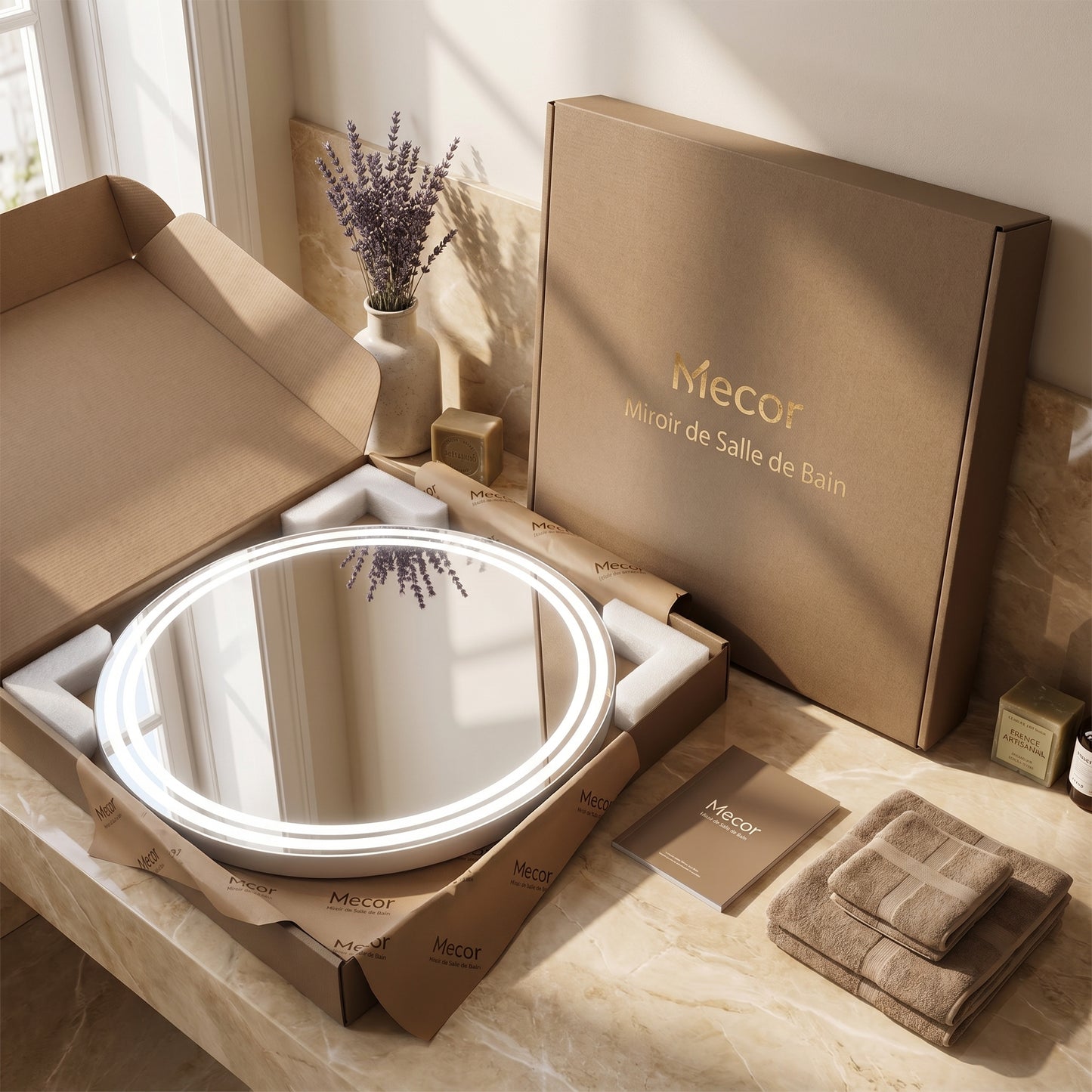 Lumivara – Miroir LED Rond Salle de Bain