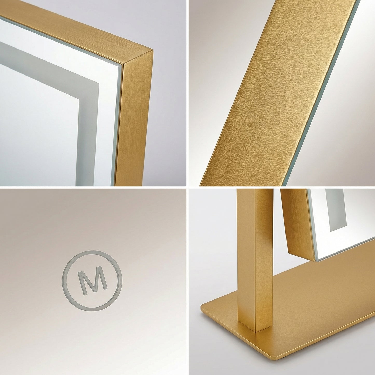 Miroir de Maquillage LED Studio Or