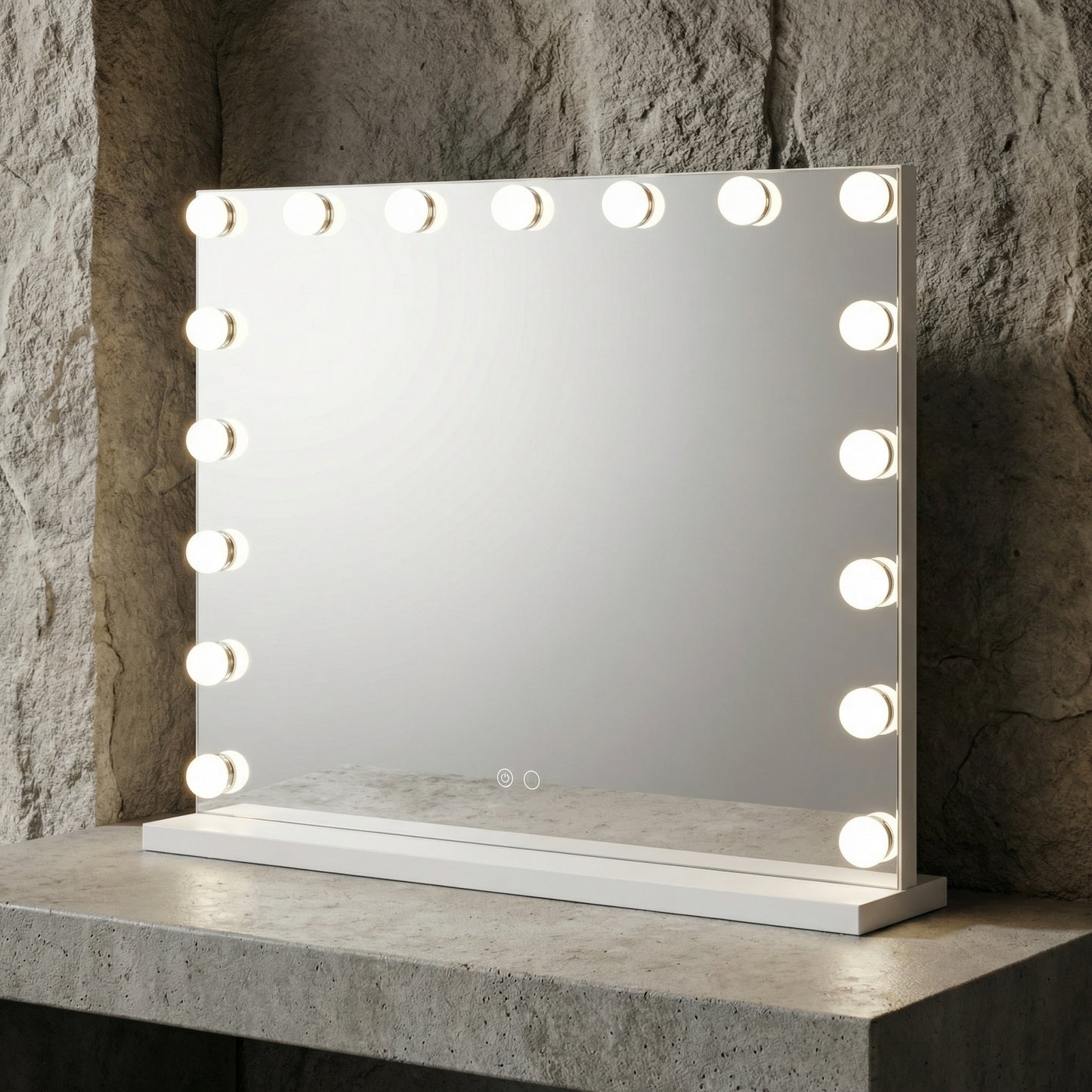 Miroir de Maquillage Hollywood Mecor Blanc
