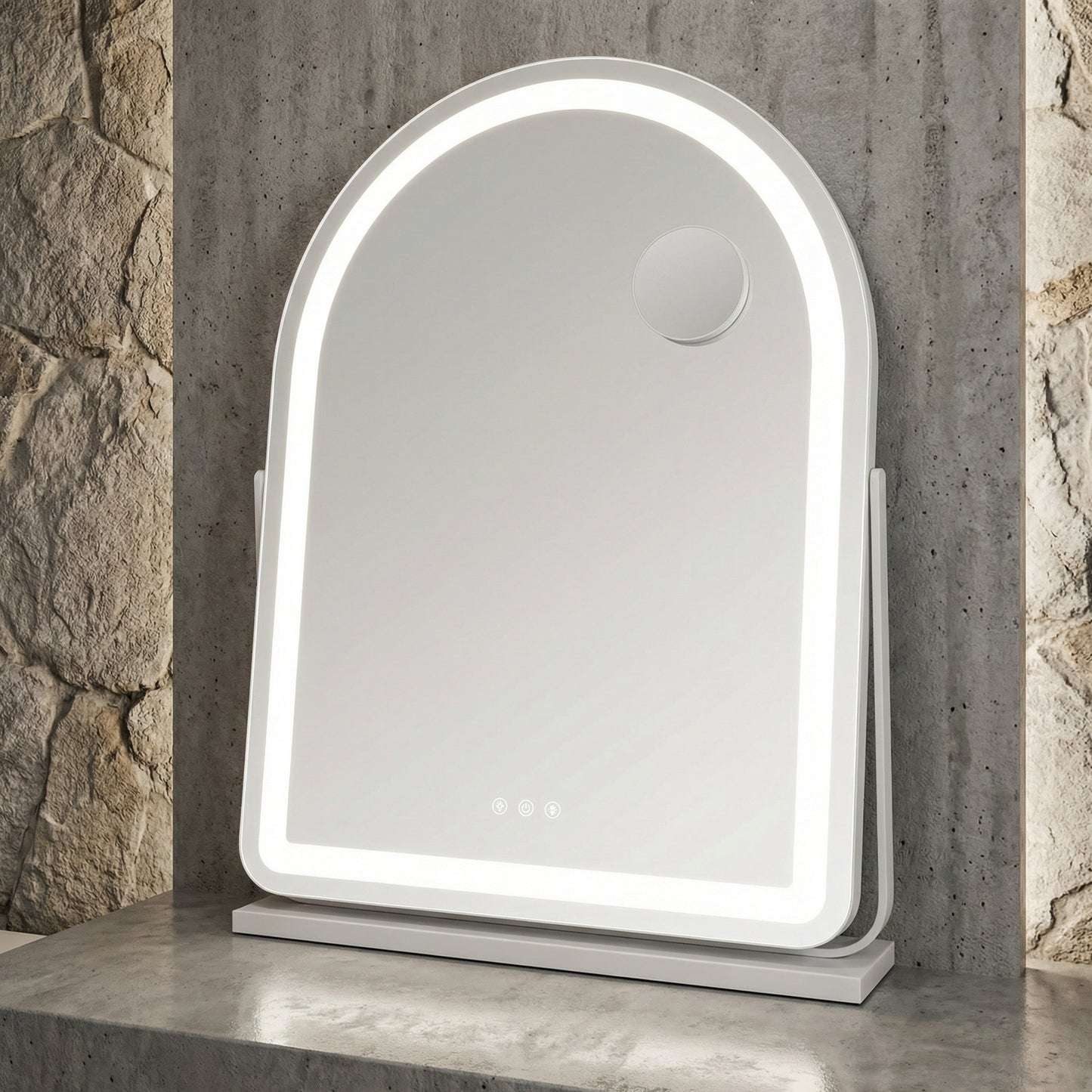 Miroir Arqué LED pour Studio Professionnel