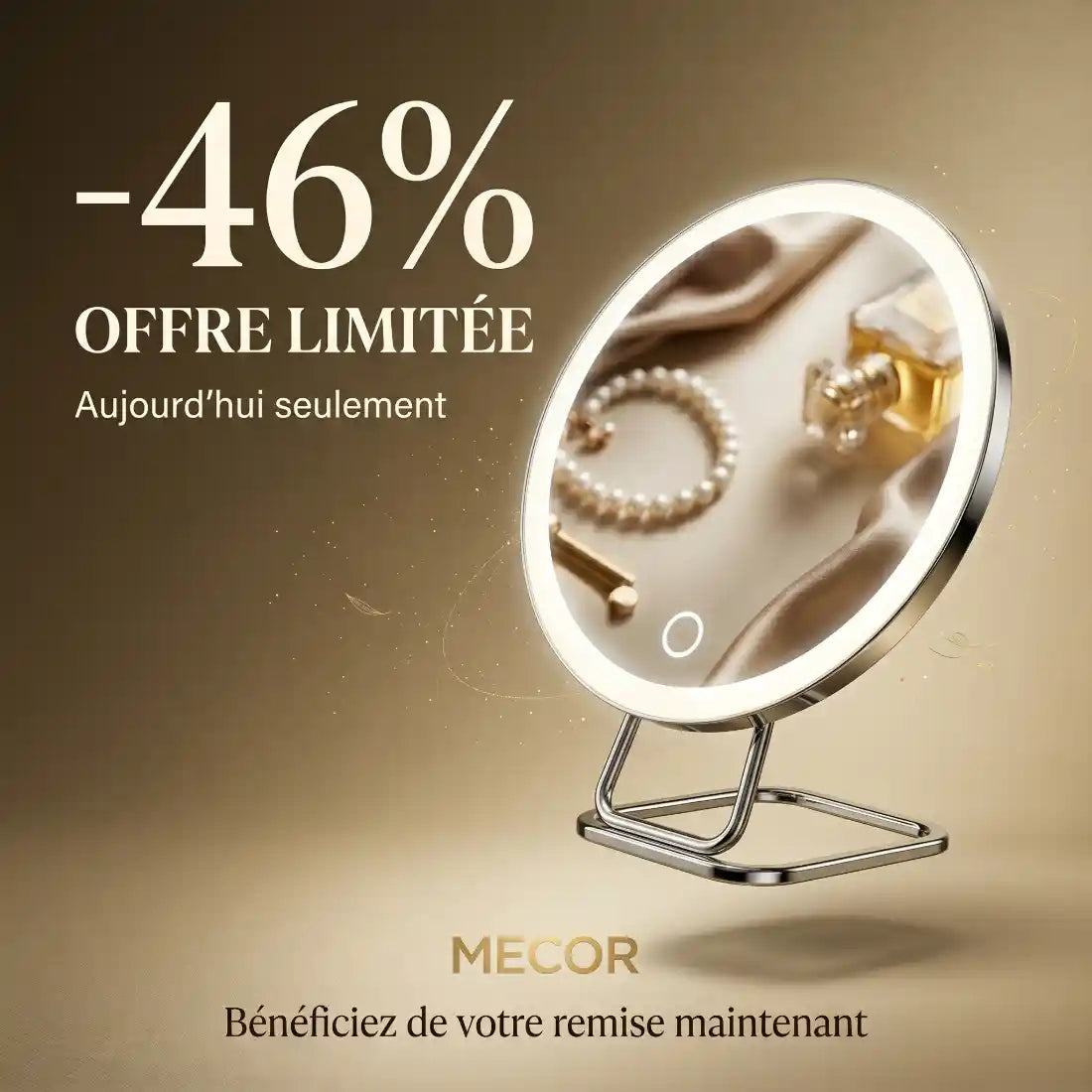 Lumière – Miroir Coiffeuse avec Lumière LED