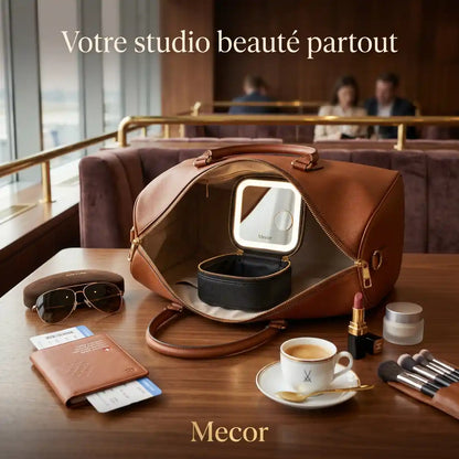 Velorie – Miroir de Coiffeuse Lumineux avec Trousse