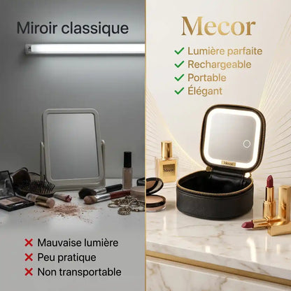 Velorie – Miroir de Coiffeuse Lumineux avec Trousse