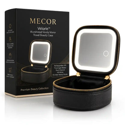 Velorie – Miroir de Coiffeuse Lumineux avec Trousse