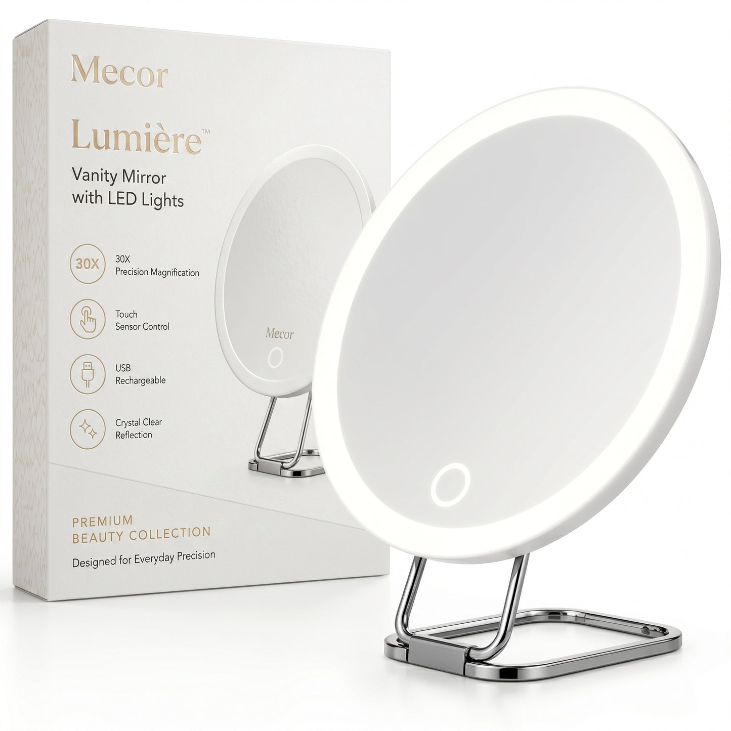 Lumière – Miroir Coiffeuse avec Lumière LED