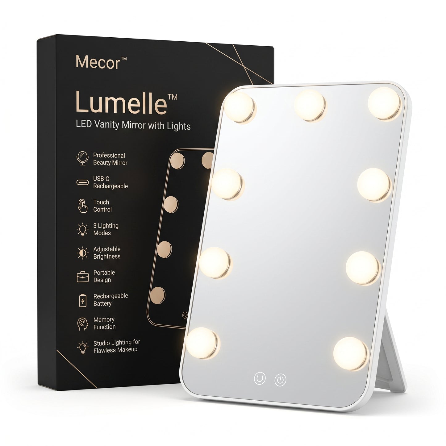 Lumelle – Miroir Coiffeuse Lumineux LED