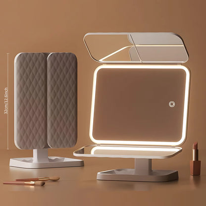 Lumirève – Miroir Coiffeuse LED Triptyque