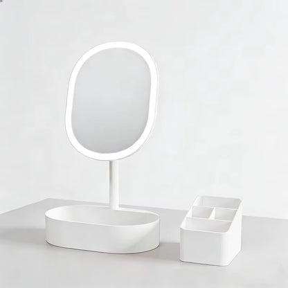 Lumière – Miroir Coiffeuse LED avec Rangement