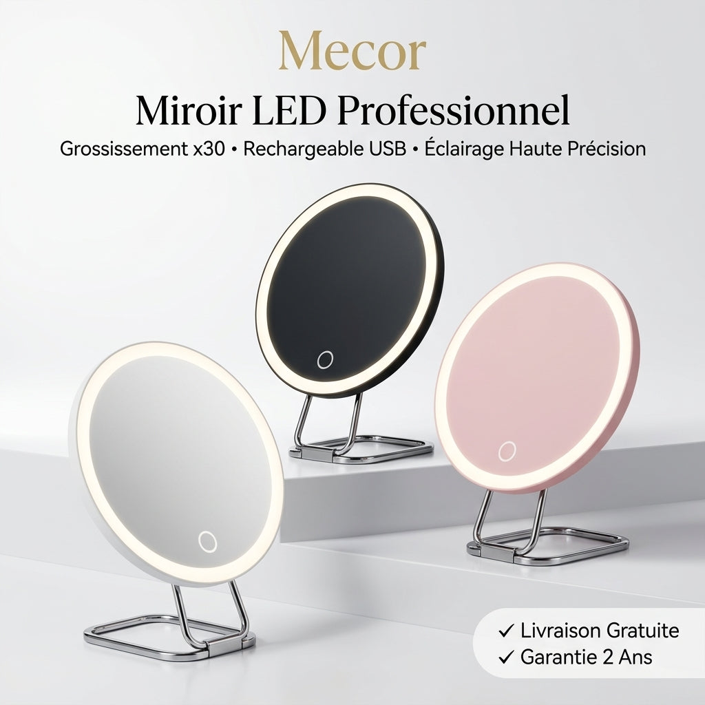 Lumière – Miroir Coiffeuse avec Lumière LED