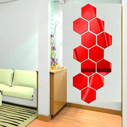 Hexovire – Stickers Miroir Mural Hexagonal 3D