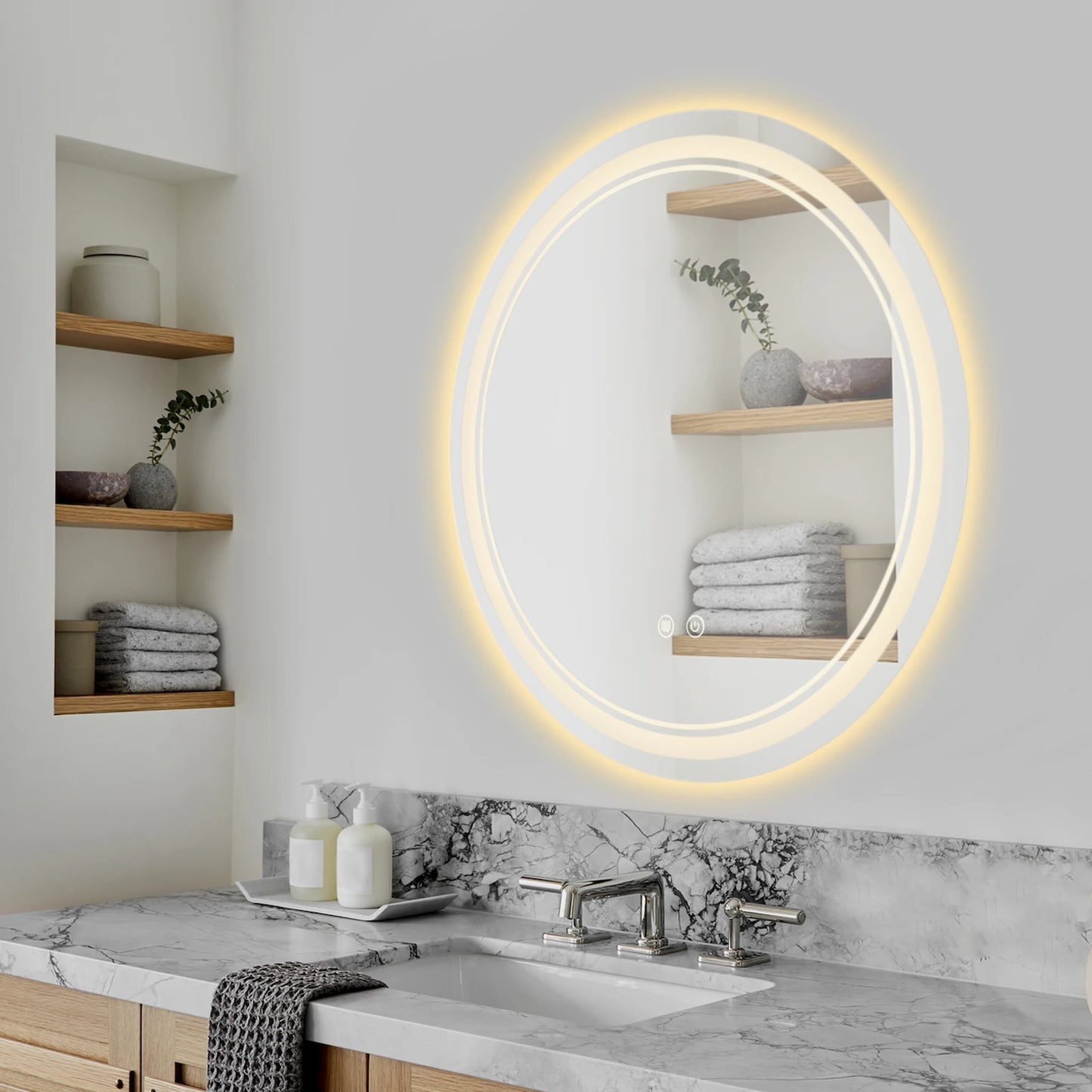 Circléa – Miroir LED Rond Mural Anti-Buée
