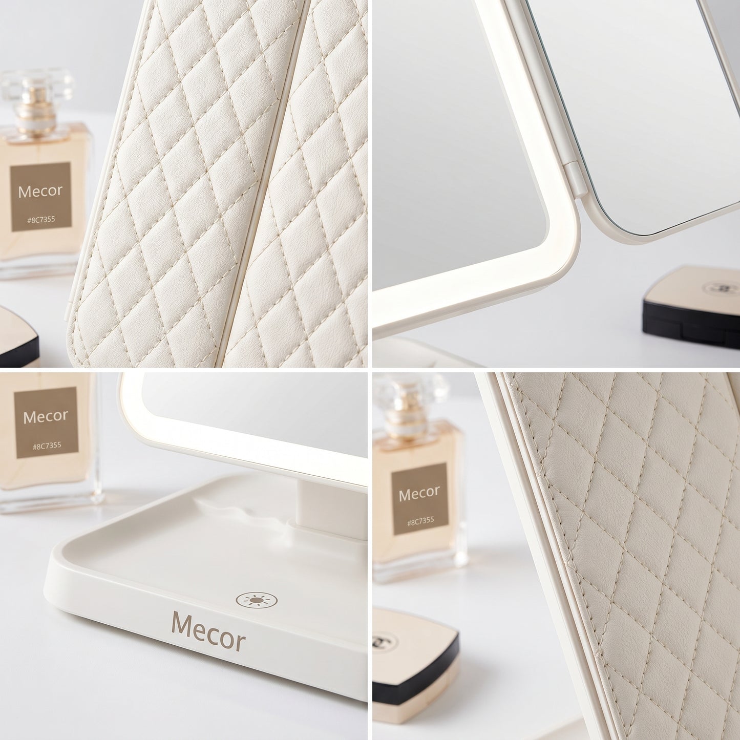 Lumirève – Miroir Coiffeuse LED Triptyque