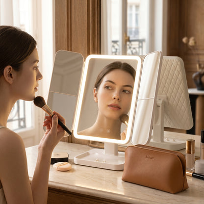 Lumirève – Miroir Coiffeuse LED Triptyque