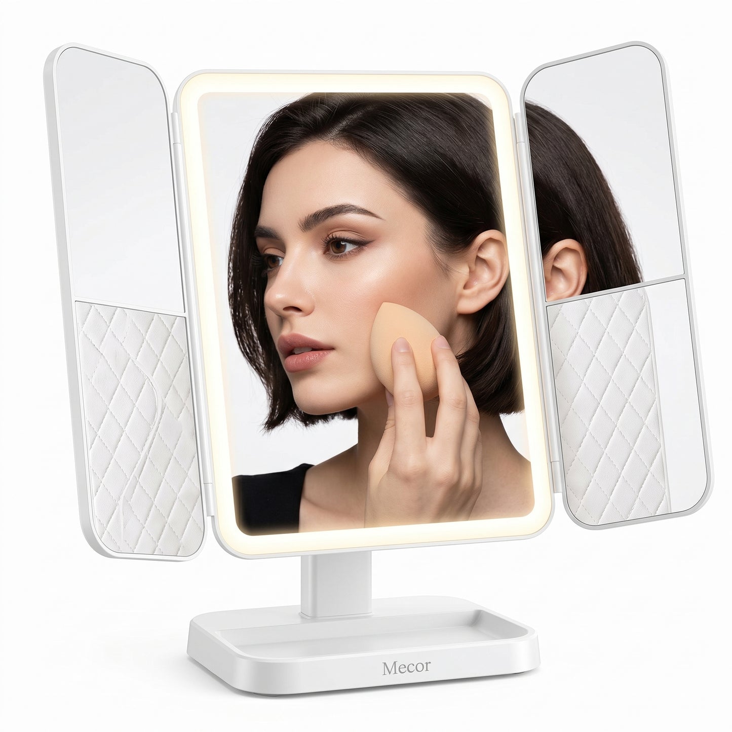 Lumirève – Miroir Coiffeuse LED Triptyque
