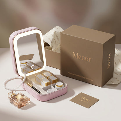 Lumirine – Miroir de Coiffeuse LED Lumineux avec Rangement