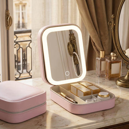 Lumirine – Miroir de Coiffeuse LED Lumineux avec Rangement