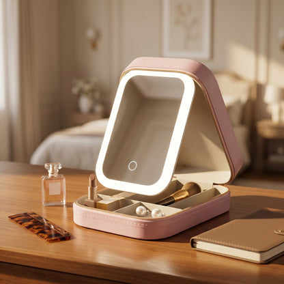 Lumirine – Miroir de Coiffeuse LED Lumineux avec Rangement