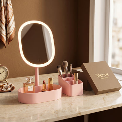 Lumière – Miroir Coiffeuse LED avec Rangement