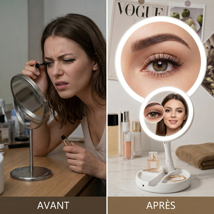 Lumiréva – Miroir de Coiffeuse LED Grossissant