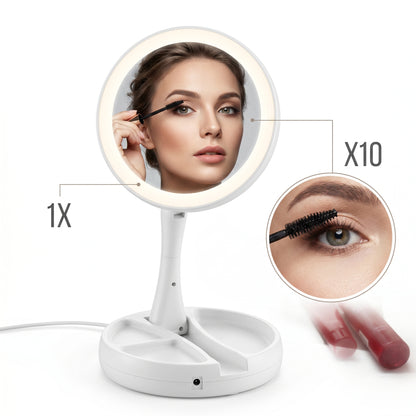 Lumiréva – Miroir de Coiffeuse LED Grossissant