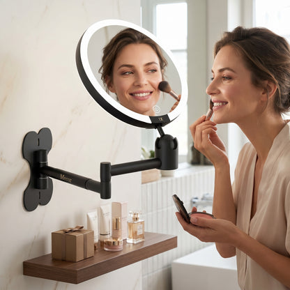 Lumivara – Miroir de Maquillage LED Mural