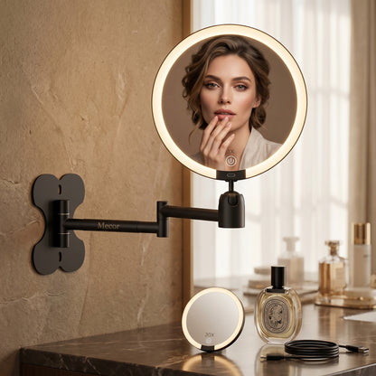 Lumivara – Miroir de Maquillage LED Mural