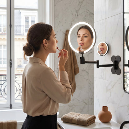 Lumivara – Miroir de Maquillage LED Mural