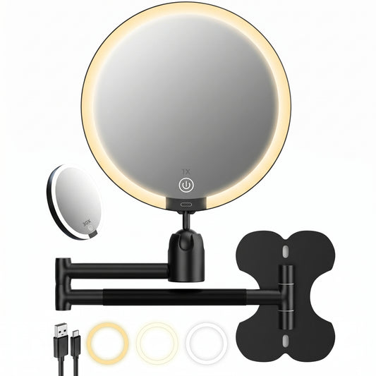 Lumivara – Miroir de Maquillage LED Mural