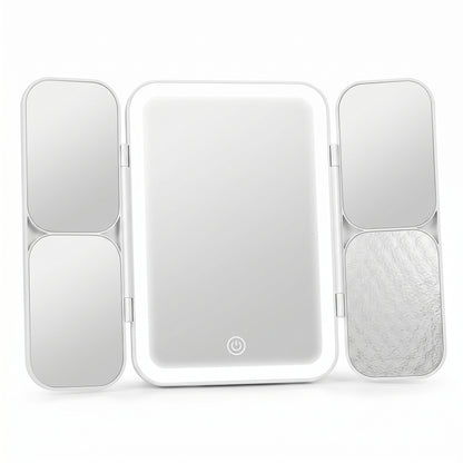 Lumirève – Miroir de Coiffeuse LED Triptyque Grossissant