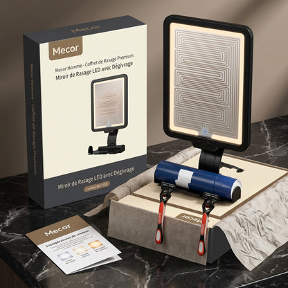 Clarène – Miroir LED Anti-Buée Mural pour Douche et Rasage