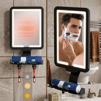 Clarène – Miroir LED Anti-Buée Mural pour Douche et Rasage