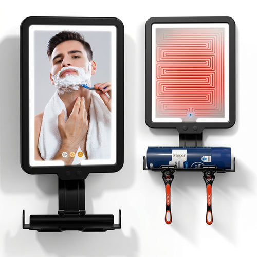 Clarène – Miroir LED Anti-Buée Mural pour Douche et Rasage