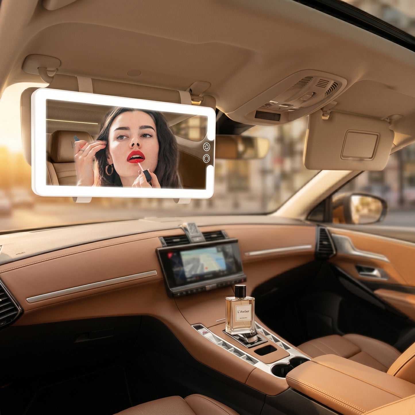 Visorée – Miroir Maquillage Voiture LED