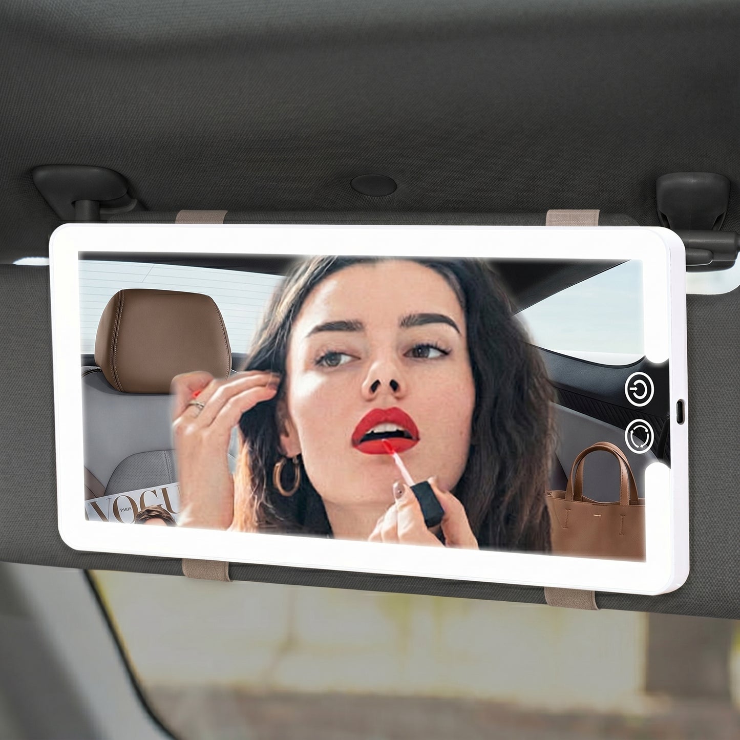 Visorée – Miroir Maquillage Voiture LED