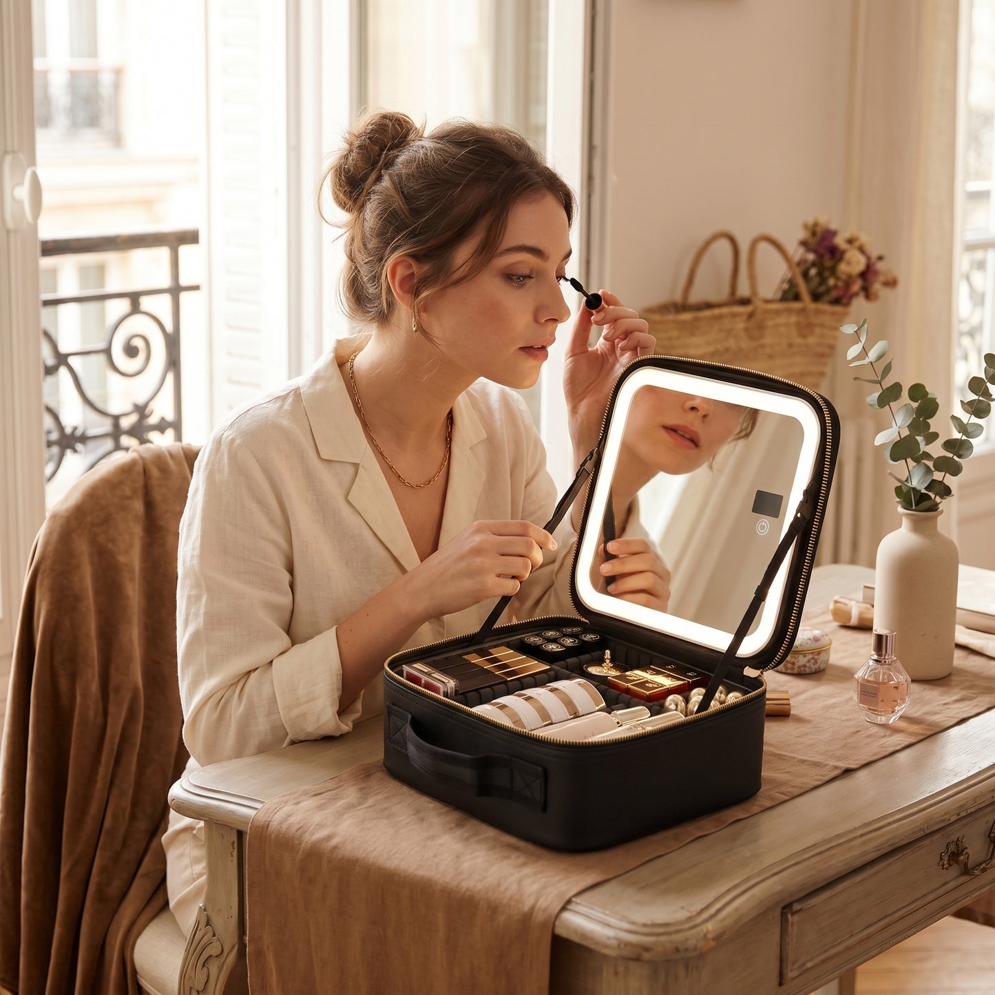 Lumivane – Trousse Maquillage Miroir LED Voyage