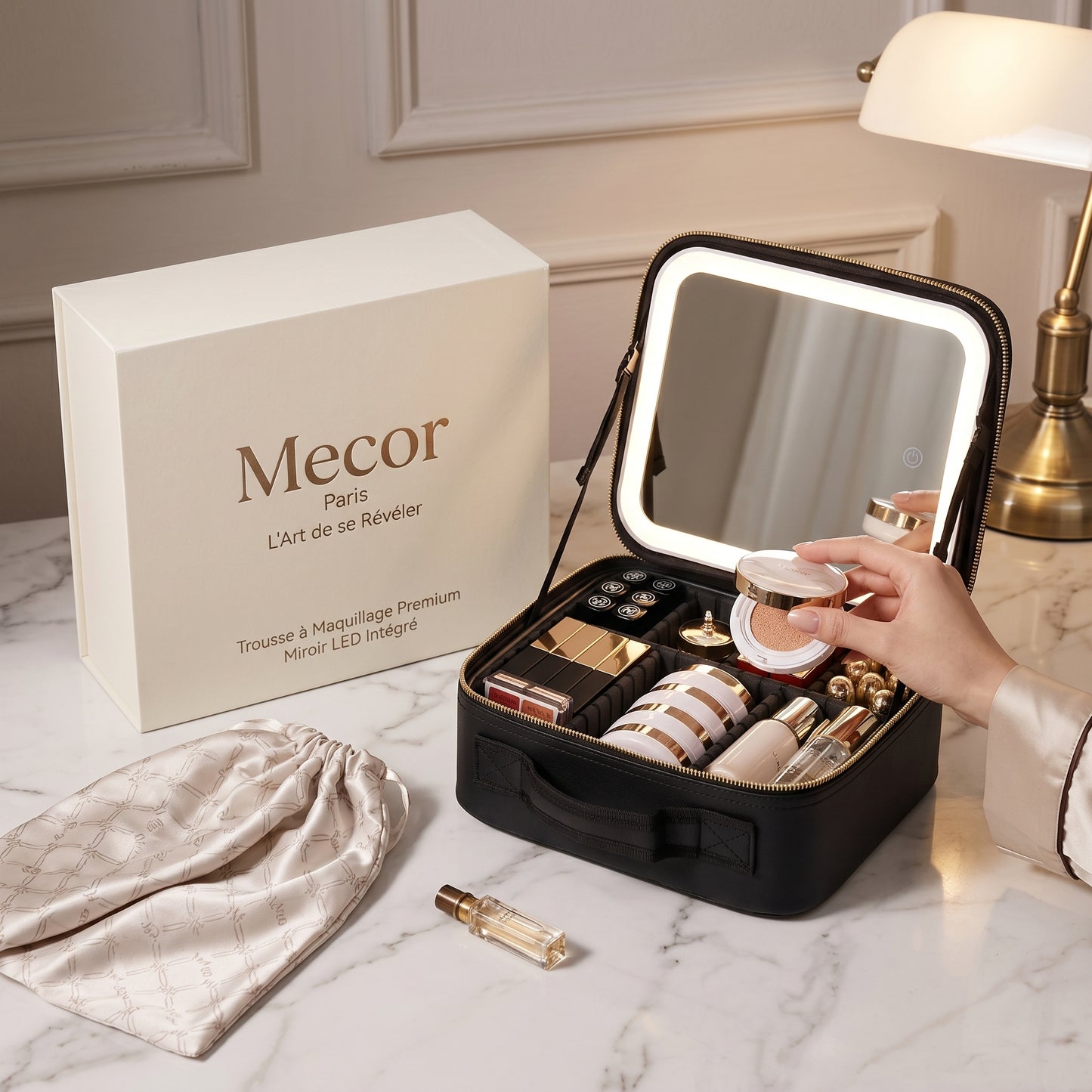 Lumivane – Trousse Maquillage Miroir LED Voyage