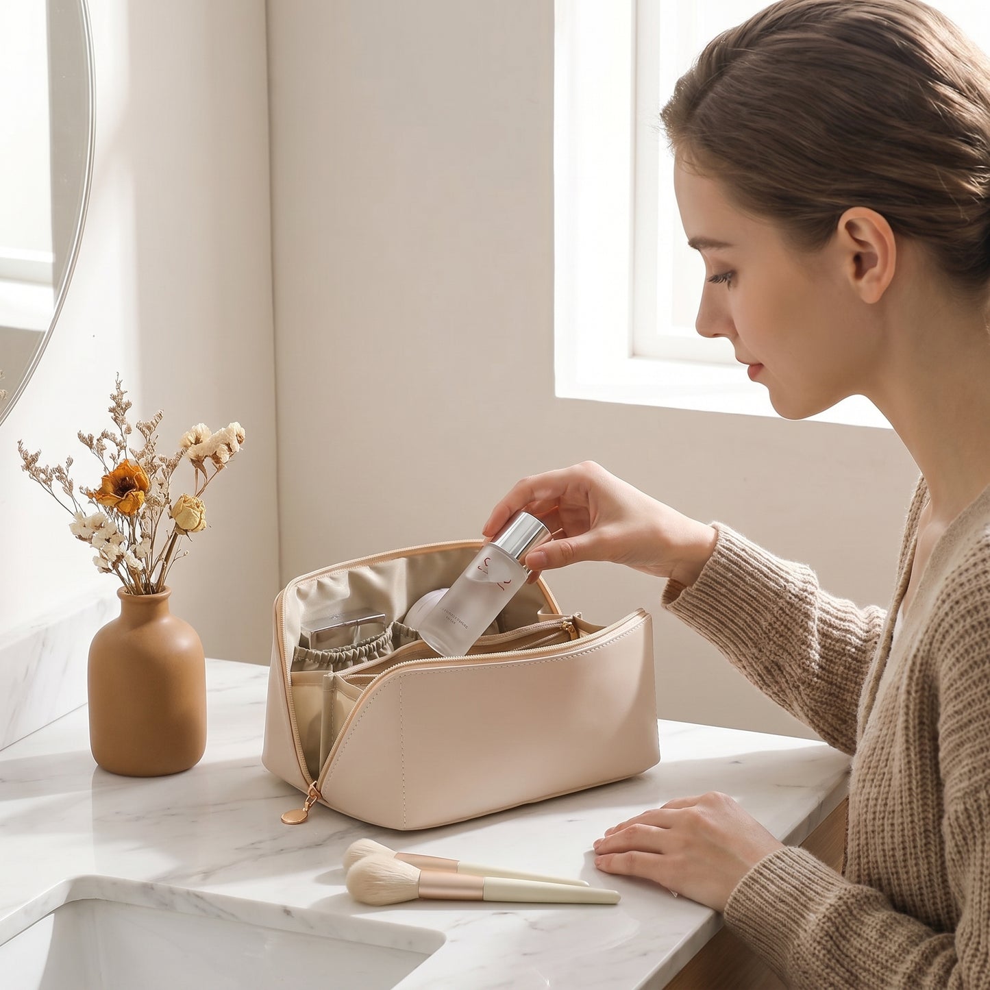 Velorie – Trousse Maquillage Voyage Grande Capacité