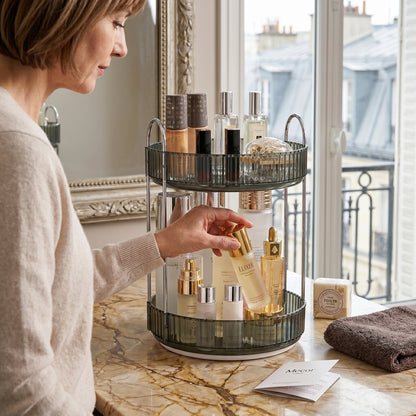 Veluria – Organisateur Maquillage Vanité 2 Niveaux