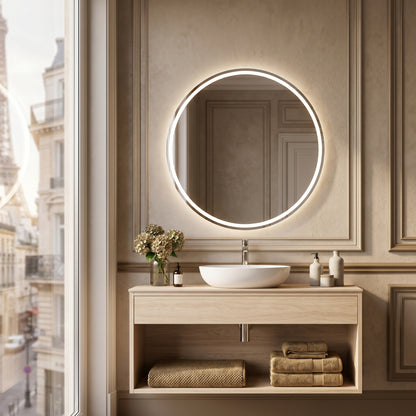 Lumivara – Miroir LED Rond Salle de Bain