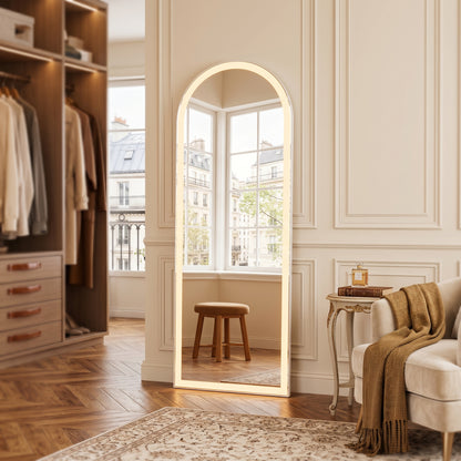 Arcelyne – Miroir Pleine Longueur Arche en Bois Massif