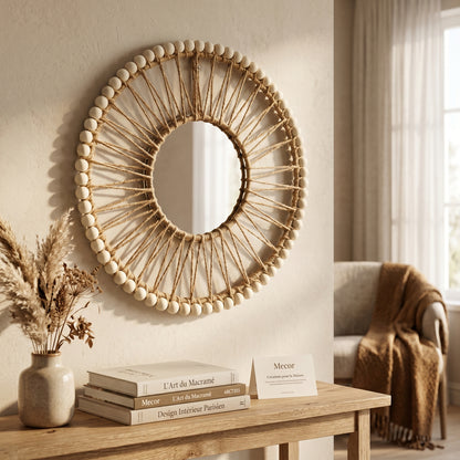 Valéa – Miroir Mural Décoratif Tressé