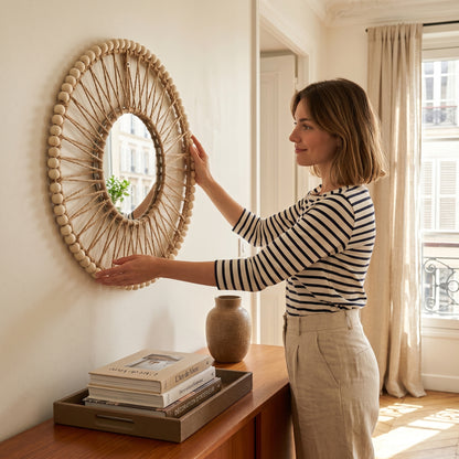 Valéa – Miroir Mural Décoratif Tressé