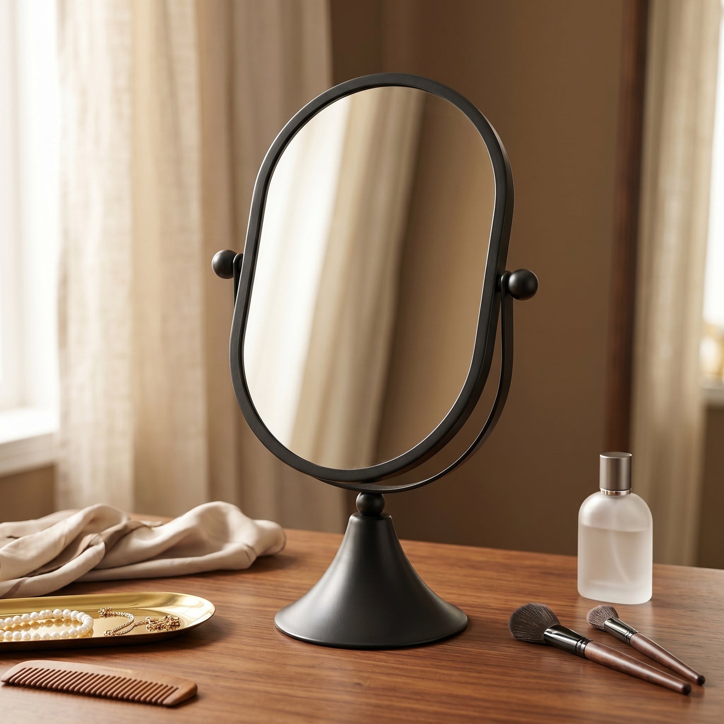 Glorène – Miroir Coiffeuse Pivotant