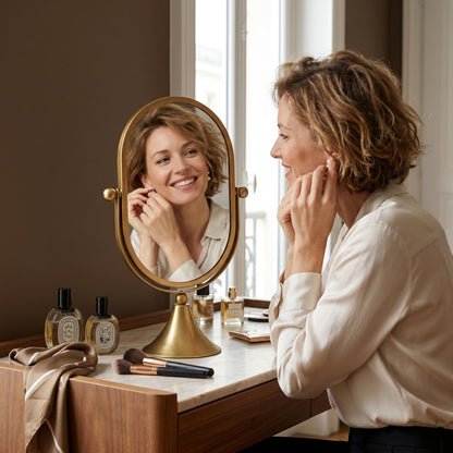 Glorène – Miroir Coiffeuse Pivotant