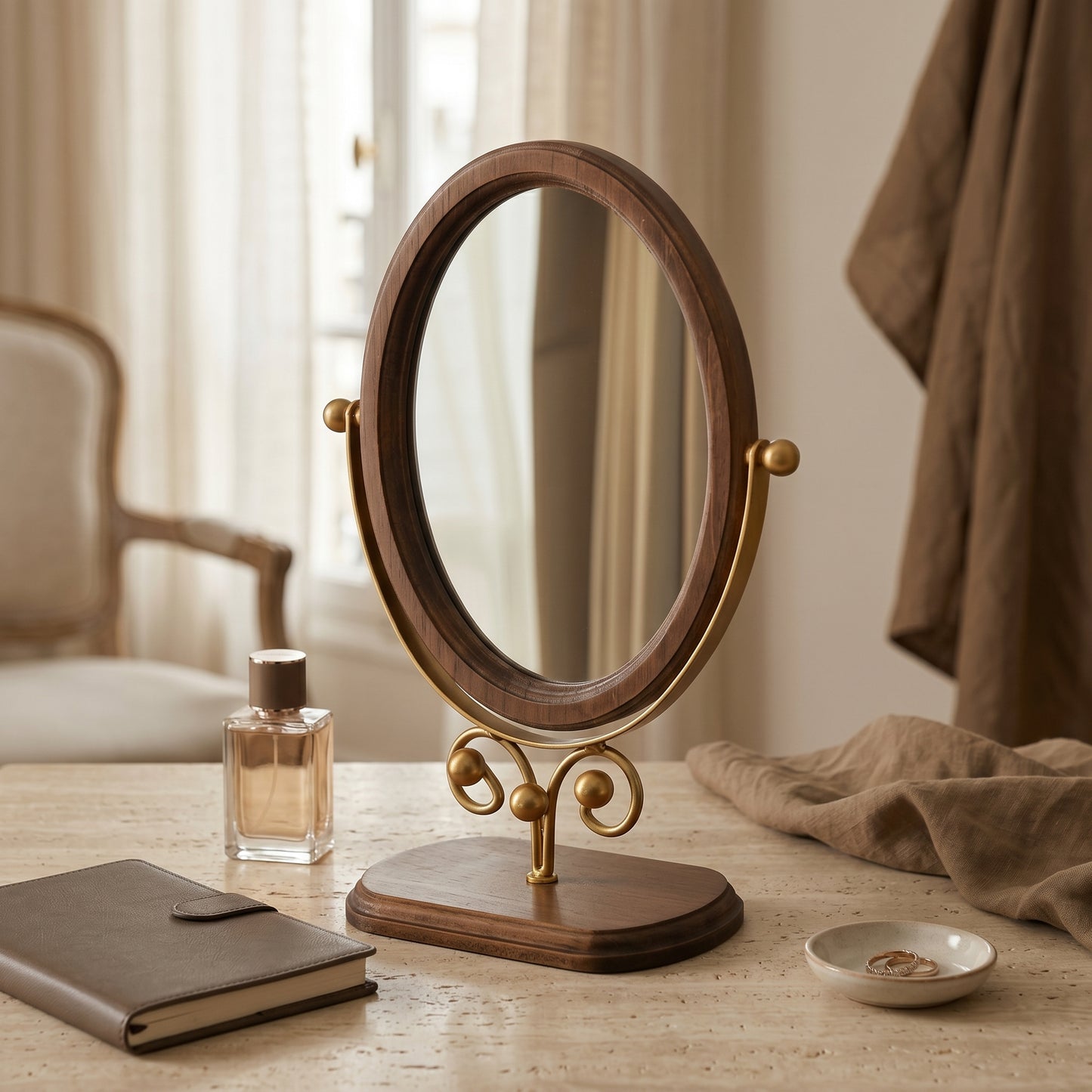 Mirovel – Miroir Coiffeuse Ovale Rétro