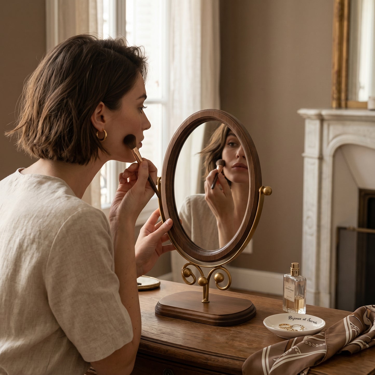 Mirovel – Miroir Coiffeuse Ovale Rétro