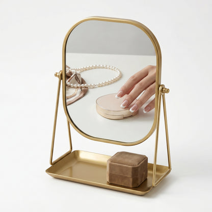 Miralune – Miroir Coiffeuse Doré Rétro