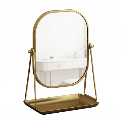 Miralune – Miroir Coiffeuse Doré Rétro