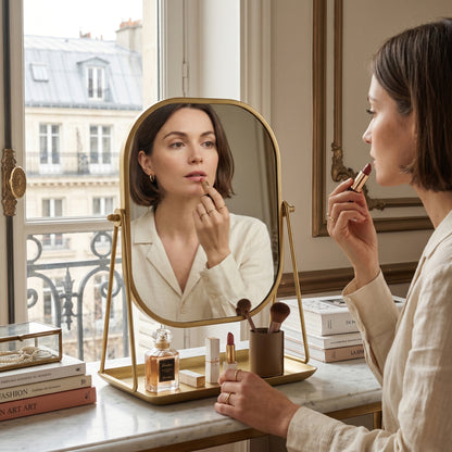Miralune – Miroir Coiffeuse Doré Rétro