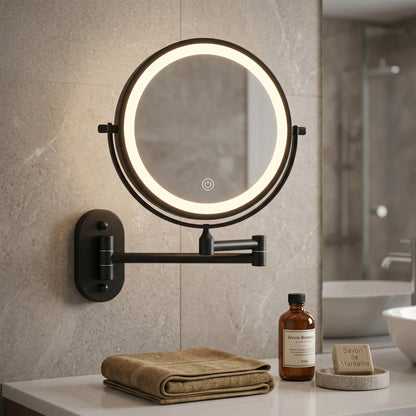 Lumivara – Miroir Grossissant Lumineux LED Mural